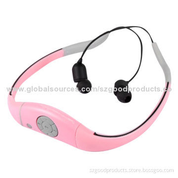 Water-resistant MP3 Player with FM Headset for Swimming, Sports Running Sauna Room, 8GB Memory, IPX8